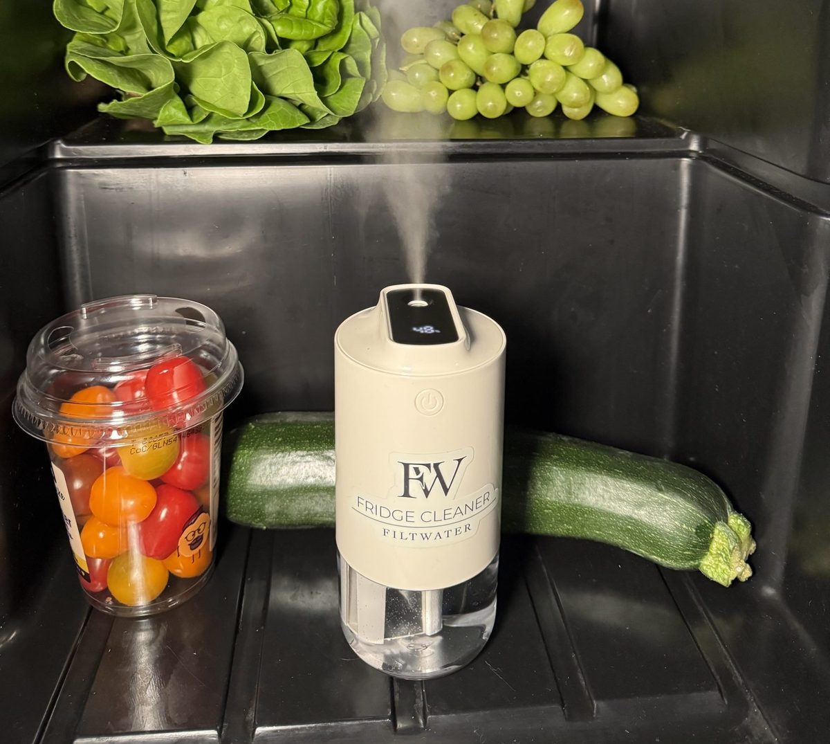 Fridge Cleaner — Vernebler im Kühlschrank in Betrieb